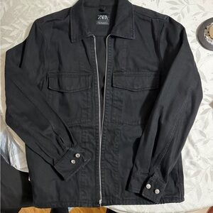 Zara Men's Black Cotton Jacket